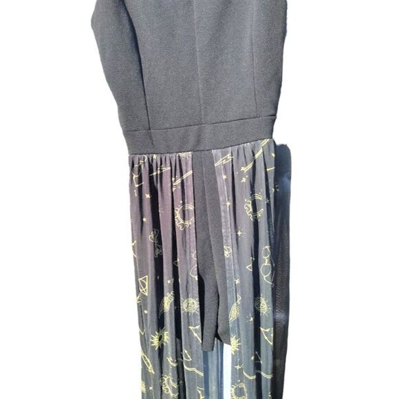Harry Potter Symbols Chiffon Witchy Alchemy Stars Wands Ombré Duster Romper Jr L - Picture 3 of 8